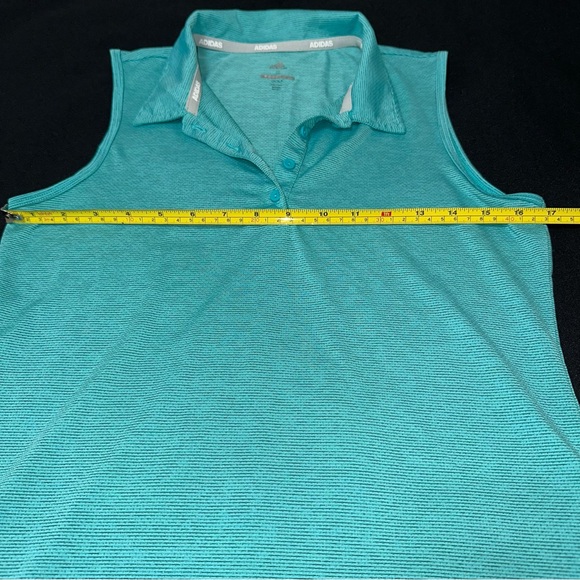 Adidas golf shirt Turquoise Sleeveless‎ Polo ladies size small - Picture 5 of 7